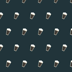 seamless pattern with beer glass