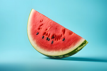 Slice watermelon with soft pastel background