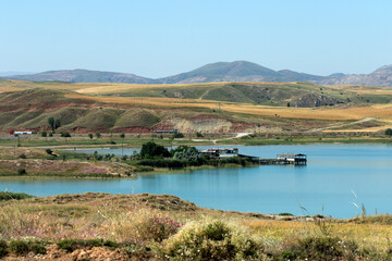 Fototapeta na wymiar Eastern side view of the Lake Todurge in Zara, Sivas