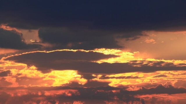 Sunset Timelapse HD, Dramatic Sundown sky Landscape