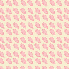 Motif harmonieux, simple et minimaliste de coquillages harmonieux pour chaque thème