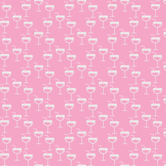 motif harmonieux de gribouillage. verre de vin. illustration vectorielle