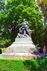 Fototapeta premium Fontana-Denkmal in Chur, Kanton Graubünden (Schweiz)
