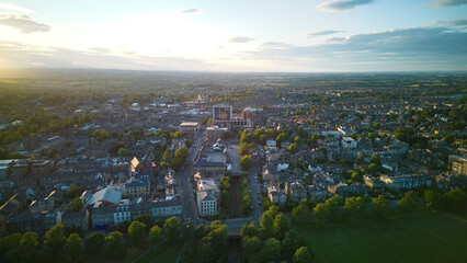Aerial view taken in Harrogate during the summer