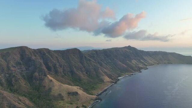 Beautiful evening light illuminates the volcanic island of Gili Banta, not far from Komodo National Park. This beautiful area of Indonesia is known for its astounding marine biodiversity.