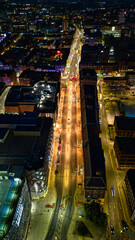 Unique photo of Leeds during the nighttime taken with a drone