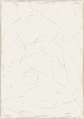 Scratched, scuffed grunge a4 texture with worn, erased margins. Good for poster decoration in vintage, retro style