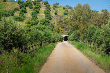 Olvera Tunnel at Via Verde de la Sierra greenway - Olvera, Andalusia, Spain