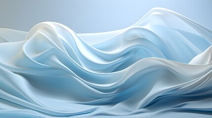 3d rendering of a white wave on a blue background