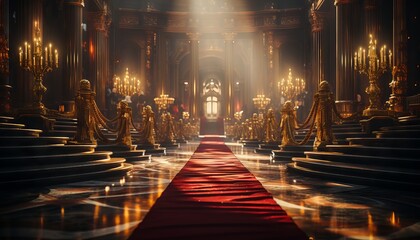 Red Carpet Bollywood Stage, Maroon Steps Spot Light Backdrop of the Golden Regal Awards