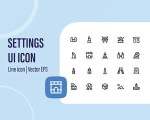House and building icon set.set of building icons, such as city, apartment, condominium, town