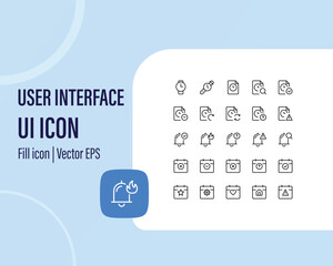 set of ui ux icon set, user interface icon set collection.