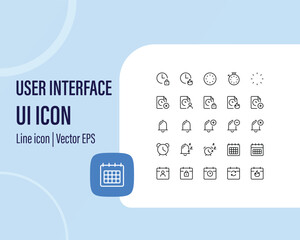set of ui ux icon set, user interface icon set collection.