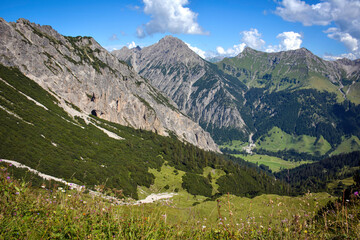 Fototapeta na wymiar Majestic Mountains of Malbun, Liechtenstein