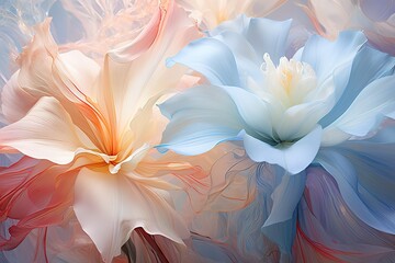 Macro details, flowers, Intricate, Delicate, Textured, Abstract, Botanical digital Whirling Chroma
