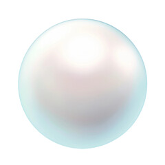 A string of pearls. isolated object, transparent background