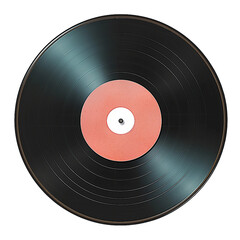 A vintage vinyl record. isolated object, transparent background
