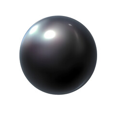 Abyssal black pearl game asset. isolated object, transparent background