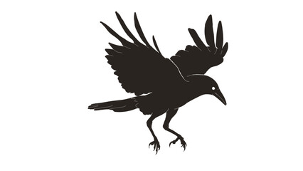 silhouette of a crow