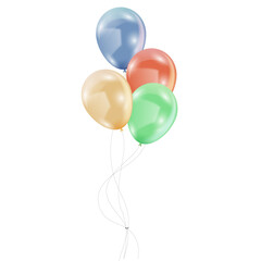 Vector celebratory balloons on isolated background