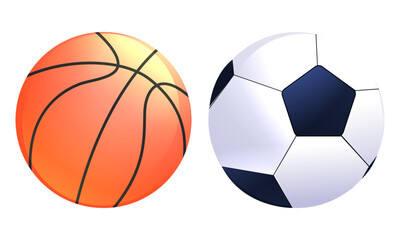 Vector set of ball on white background