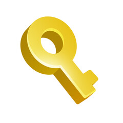 Vector yellow key
