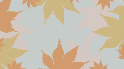 Obraz premium Autumn season Vector floral watercolor style card design border frame