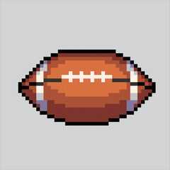 Fototapeta premium Pixel art illustration Rugby Ball. Pixelated Rugby Ball. Sports Rugby Ball icon pixelated for the pixel art game and icon for website and video game. old school retro.