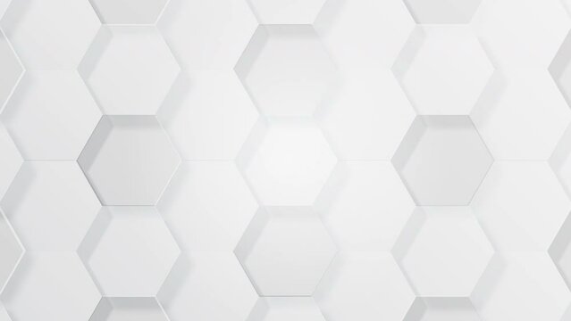 Seamless loop of abstract white hexagon pattern in smooth motion for corporate backgrounds