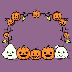 Halloween theme. Vector illustration in cartoon style.Generative AI