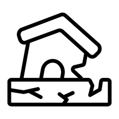 earthquake line icon
