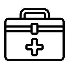 first aid kit line icon
