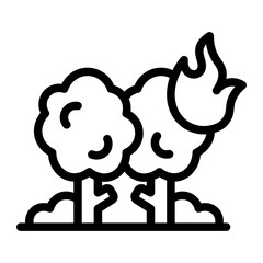 wildfire line icon