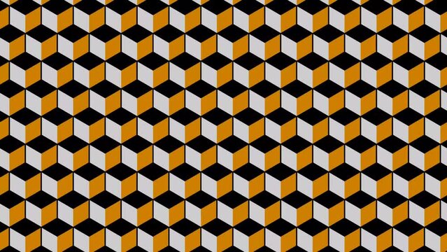 Latar belakang gerak heksagon geometris abstrak. Latar belakang animasi pengulangan mulus Hexagonal.