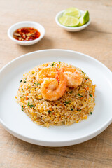 fried shrimps fried rice on plate