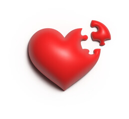 red heart puzzle