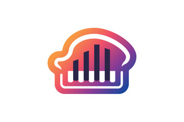 Vector piano shaped cloud logo