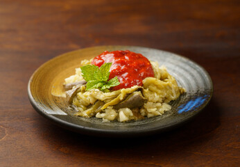 Special Chinese Seasoning Vegetable Eggplant with Minced Garlic