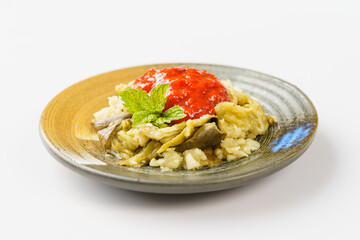 Special Chinese Seasoning Vegetable Eggplant with Minced Garlic