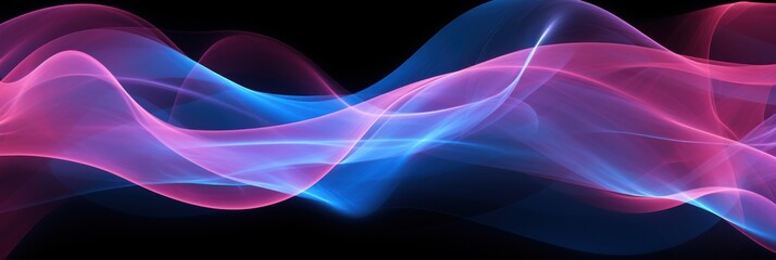 Abstract wave background. Wallpaper and banner. Generative AI