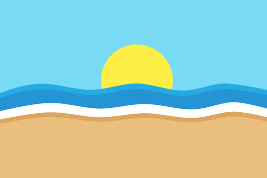 Minimal Summer Flat Design Background