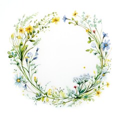 Obraz premium Vintage Luxury wedding invitation card template. template, Water Color Pastel Flower and bloom, Wedding decorative perfect rectangle frame border with gold line art, leaves branches, foliage. Elegant