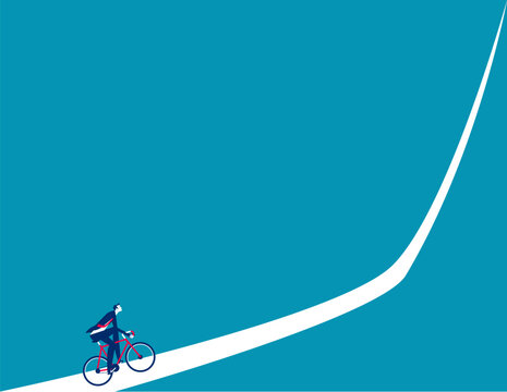 Business growth and success. Business of ambition motivation and leadership vector concept