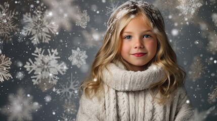 portrait of a girl in winter