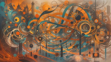 Cognitive Kaleidoscope Exploring the Mind's Symphony - abstract art