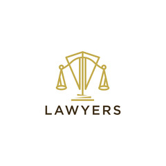 attorney and law logo.modern design.abstract style.vector illustration