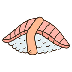 illustration of a sushi, japanese food