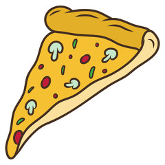 illustration of a slice pizza