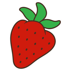 strawberry isolated on white