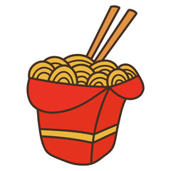 noodle with chopsticks